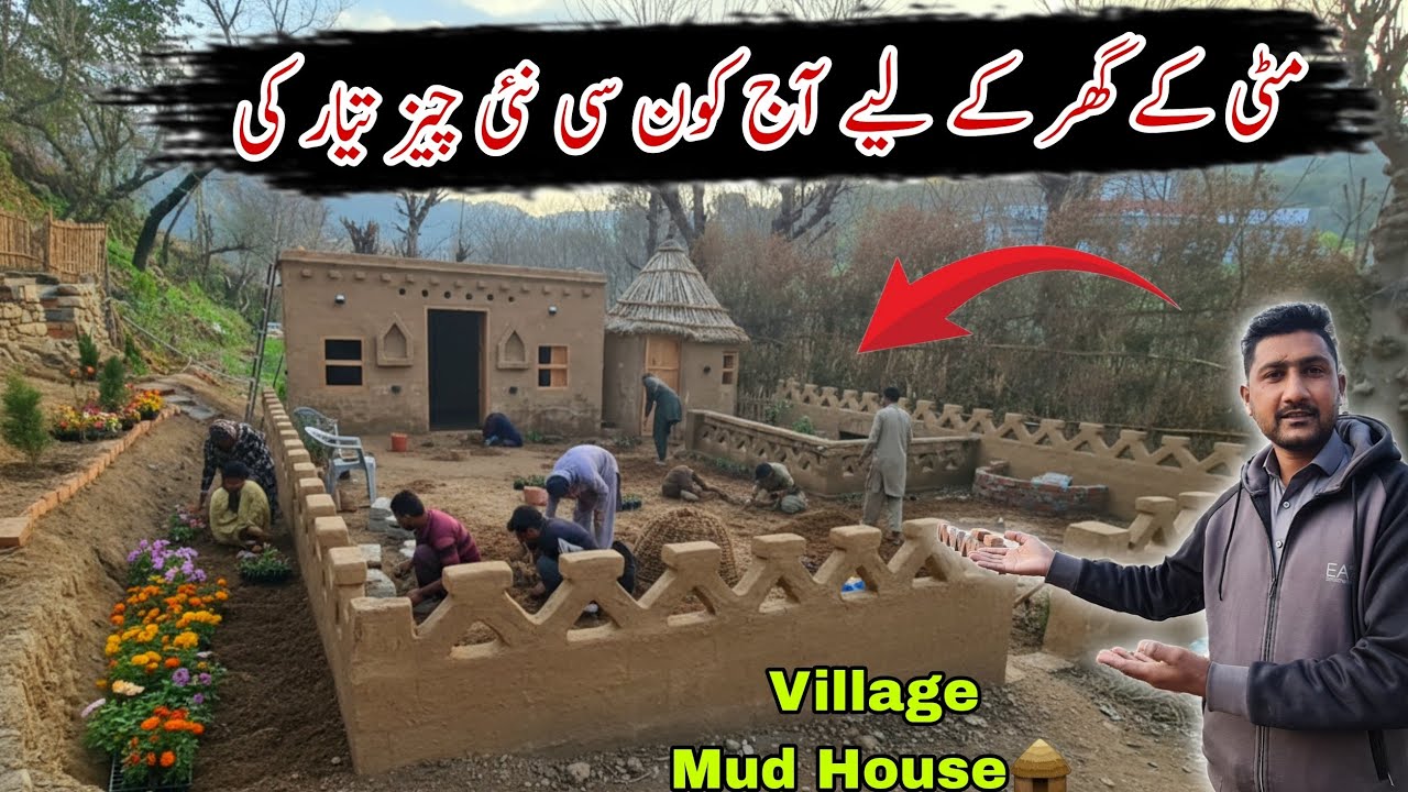 What new thing did you prepare for the mud house today/Village Hud House 🛖
