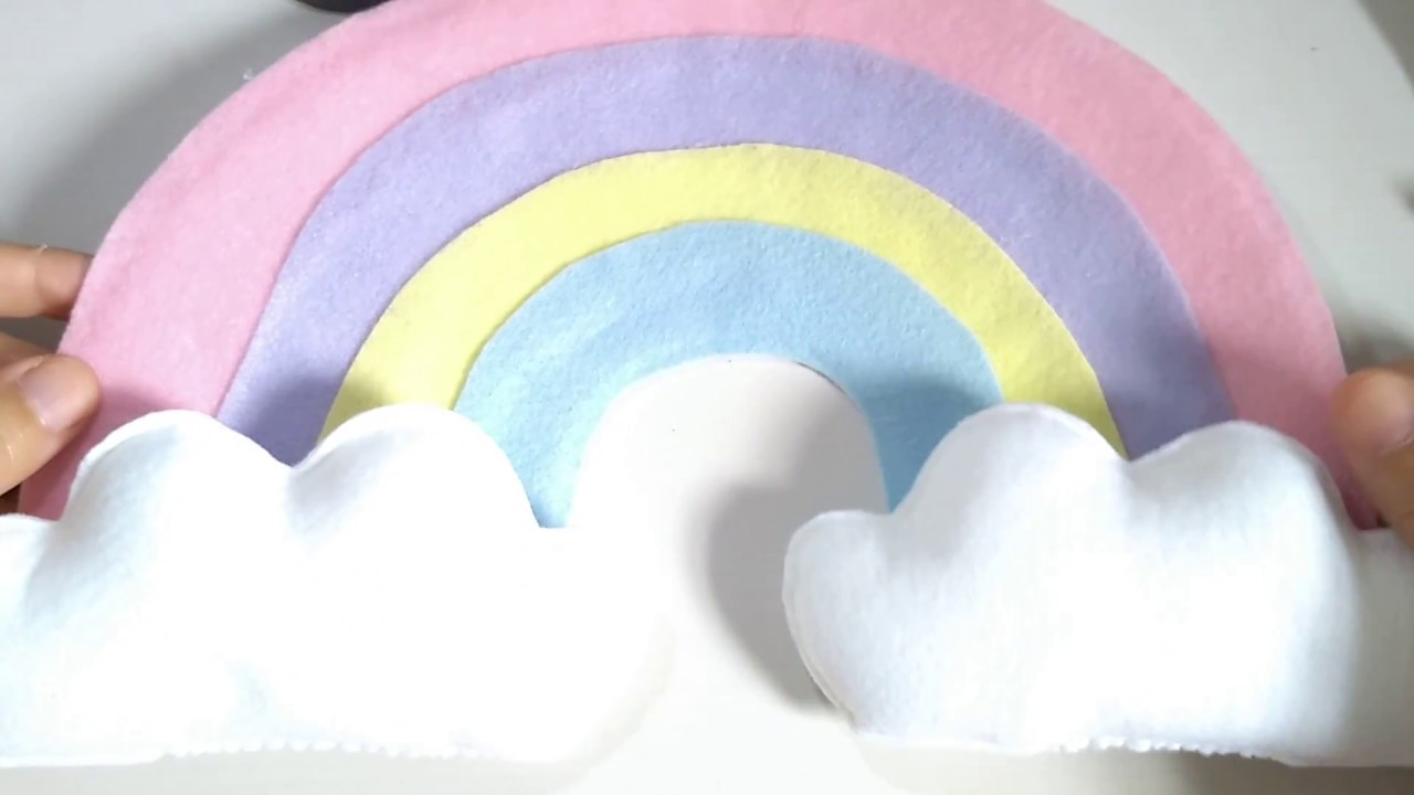 Pap Arco-íris em feltro kit chuva de amor.