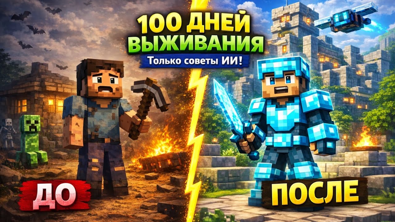 100 ДНЕЙ В MINECRAFT, НО Я СЛУШАЮ ТОЛЬКО ChatGPT