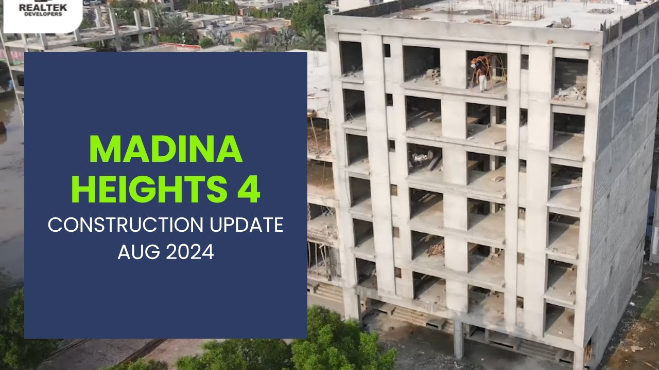 Madina Heights 4 Construction Update | 100% Gray Structure Complete | Realtek Developers