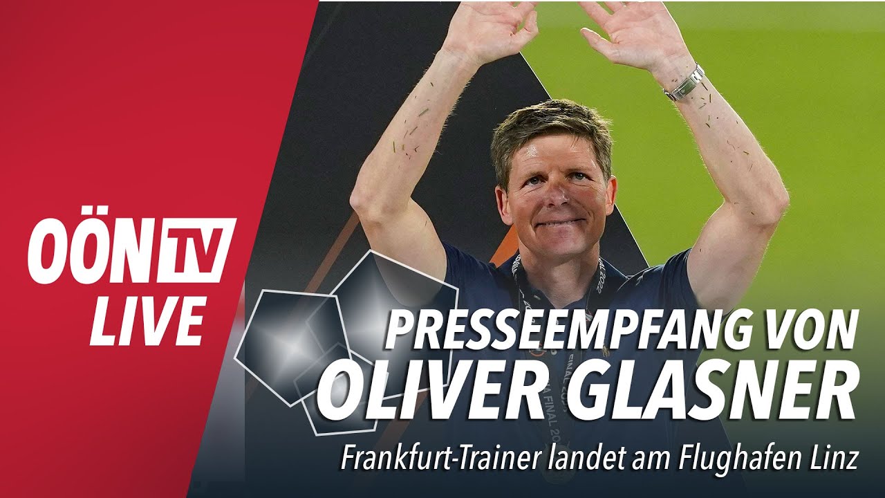 Presseempfang mit Oliver Glasner am Flughafen Linz