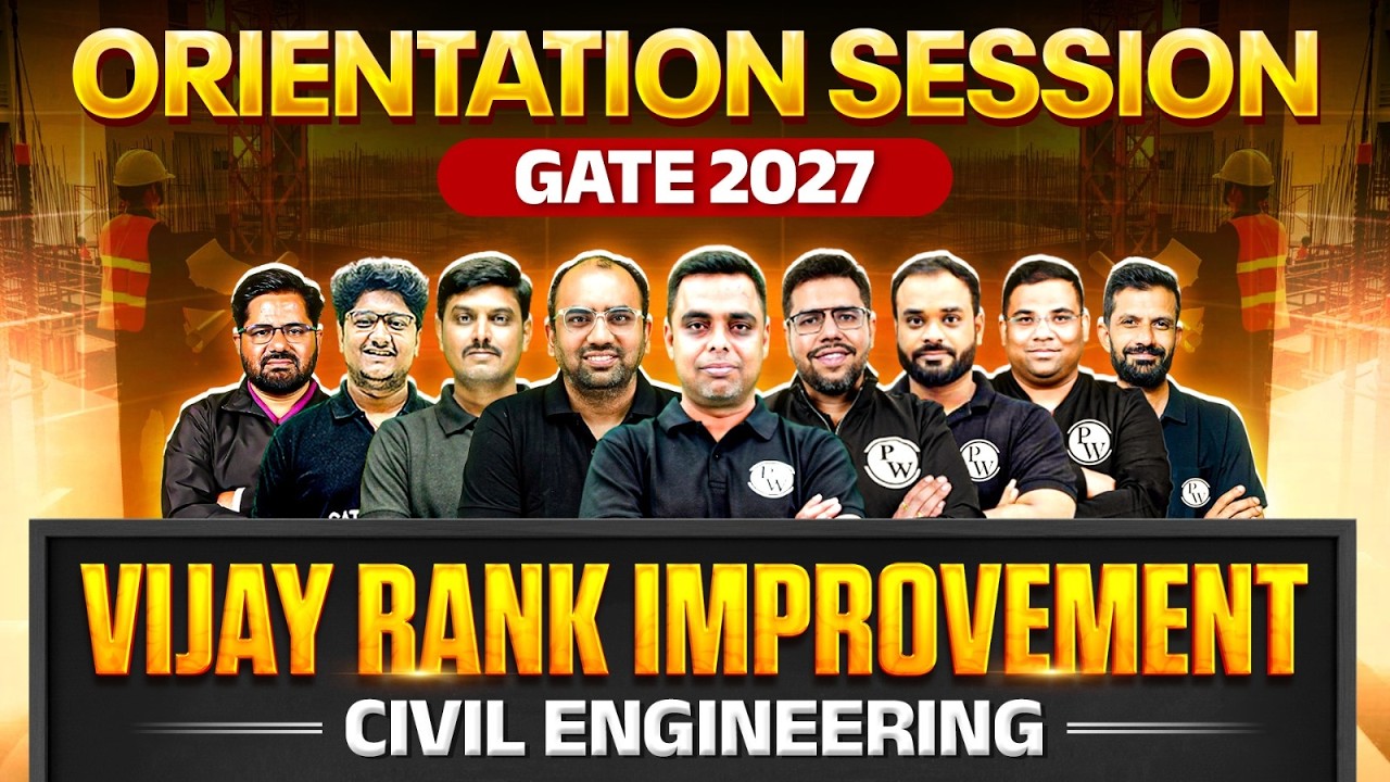 GATE 2027 Preparation | Civil Engineering | Vijay Rank Improvement Batch Orientation Session