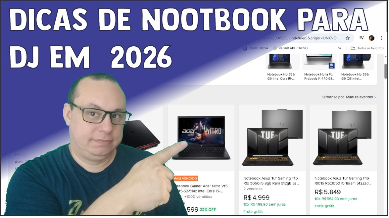DICAS DE NOOTBOOK PARA DJ EM  2026