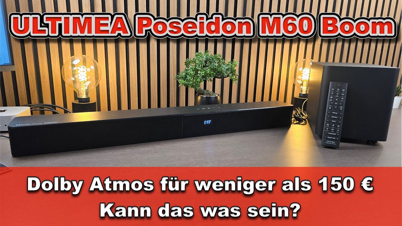 ULTIMEA M60 Poseidon Boom im Test – 5.1 Dolby Atmos Soundbar mit Subwoofer, HDMI eARC & App