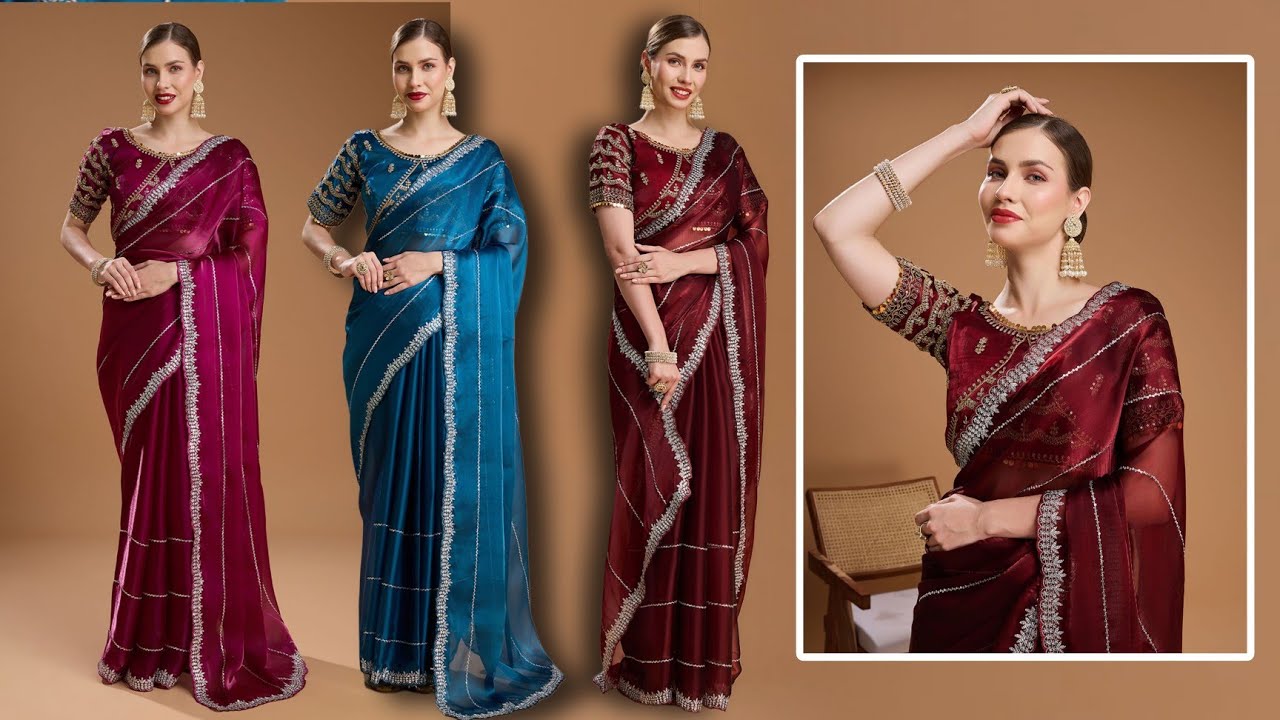 Embroidered Bollywood Jimmy choo Saree _ NEWS fancy saree collection 2025 