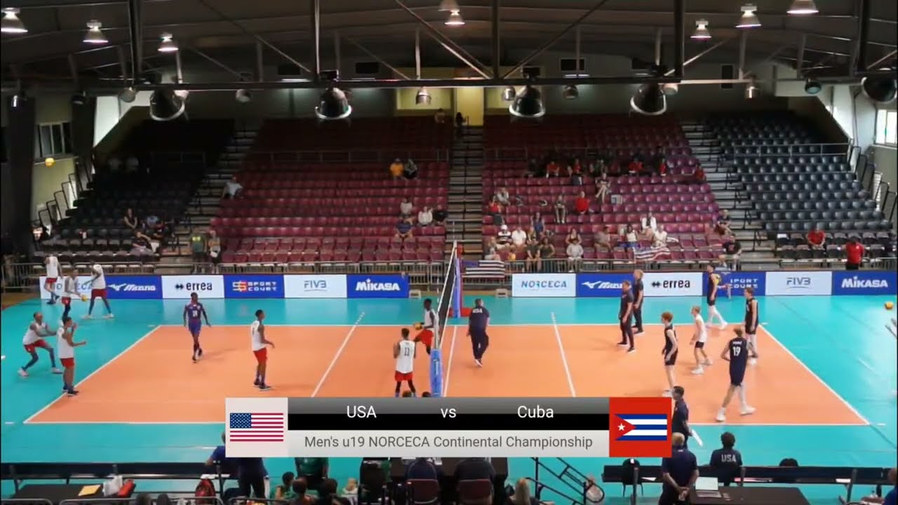 Men's NORCECA U19 Continental Championship Cuba vs USA