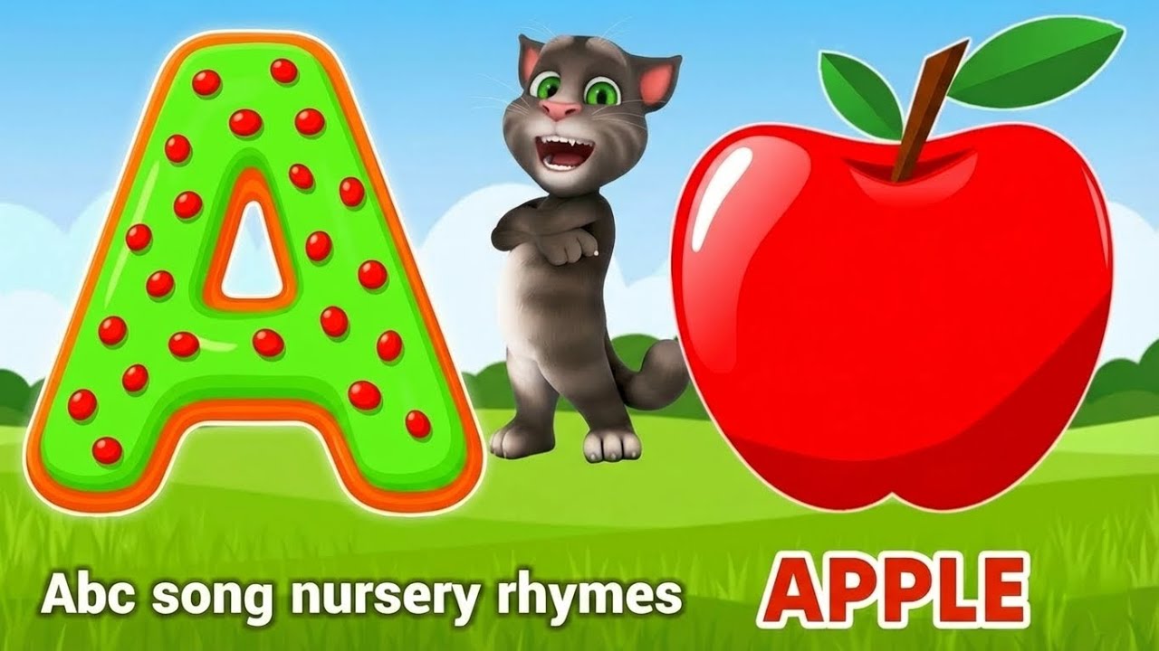 A for Apple 🍎 | ABC Phonics Song with Two Words | Learn Alphabet Sounds for Kids