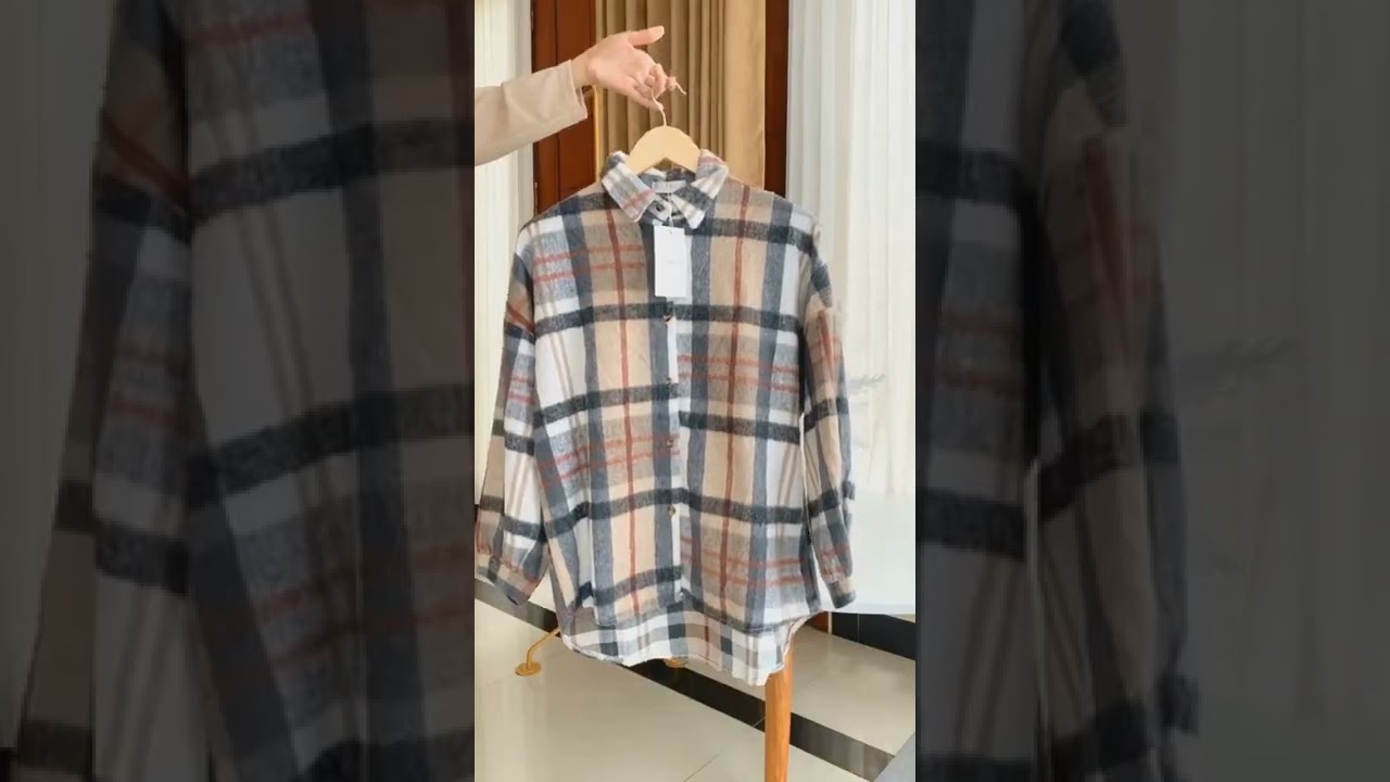 kemeja tartan