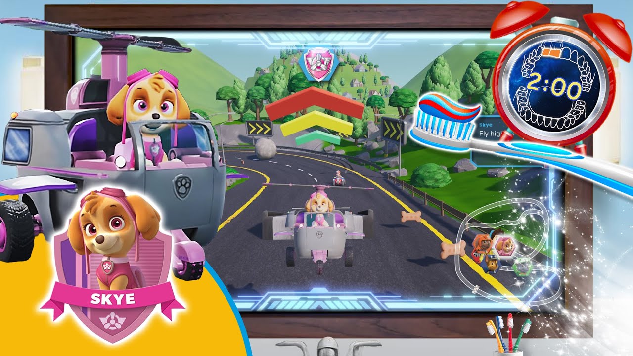 Paw Patrol Skye Grand Prix Race 2 Minute Toothbrush timer with Music