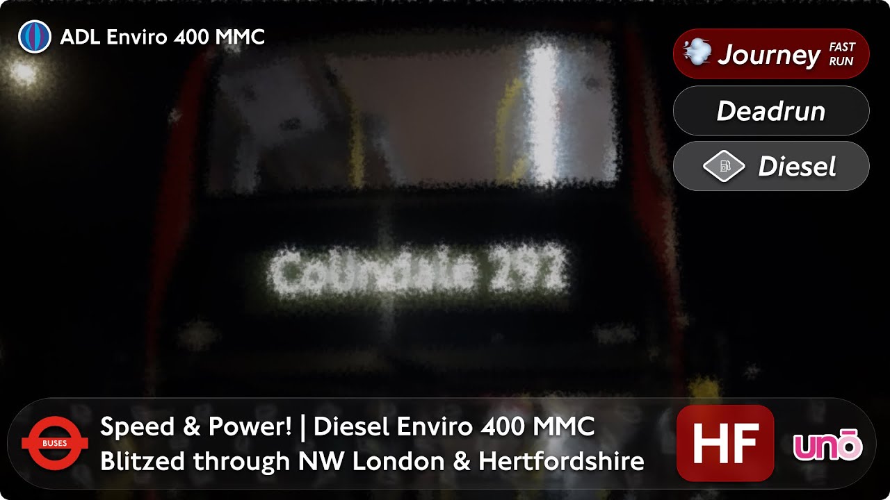 Speed & Power! | Unō Diesel Enviro 400 MMC gets Blitzed through NW London & Hertfordshire on Rte 292