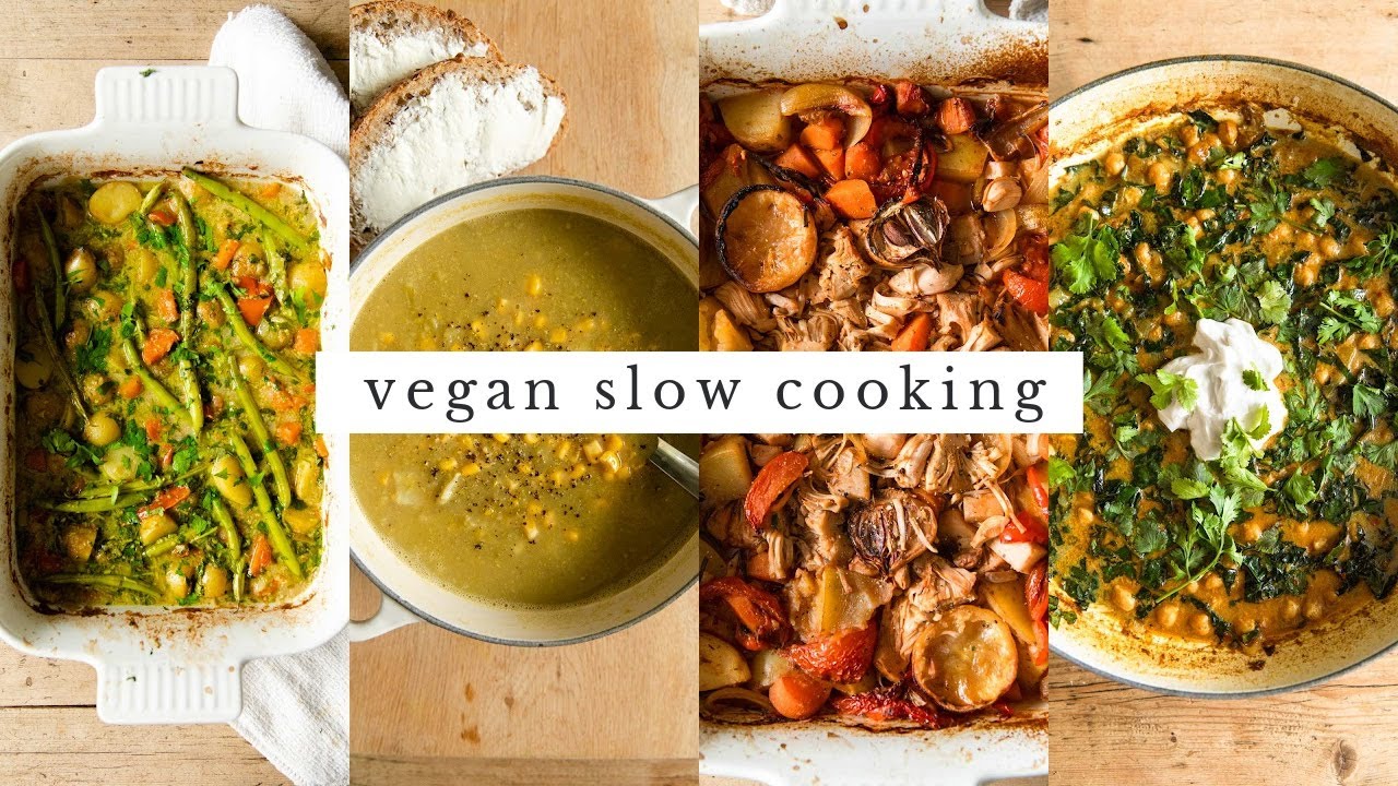 ONE POT VEGAN SLOW COOKING | 4 Easy Beginner Recipes