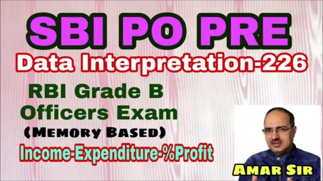 Data Interpretation Questions-226 RBI Grade B Officers Exam-2017 (Memory Based) www.amarsir.in/