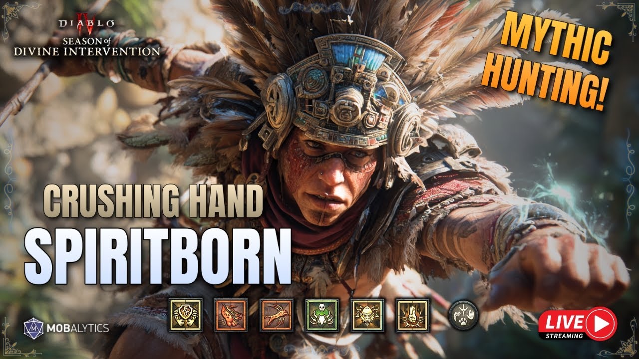 Crushing Hand Spiritborn | Mythic Hunting | Diablo 4 Season 11