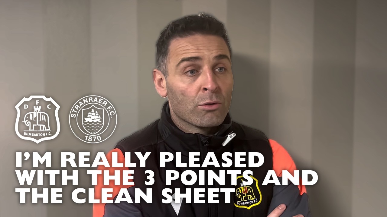 Frank McKeown | Post-Match Interview | Dumbarton 2-0 Stranraer | William Hill League 2