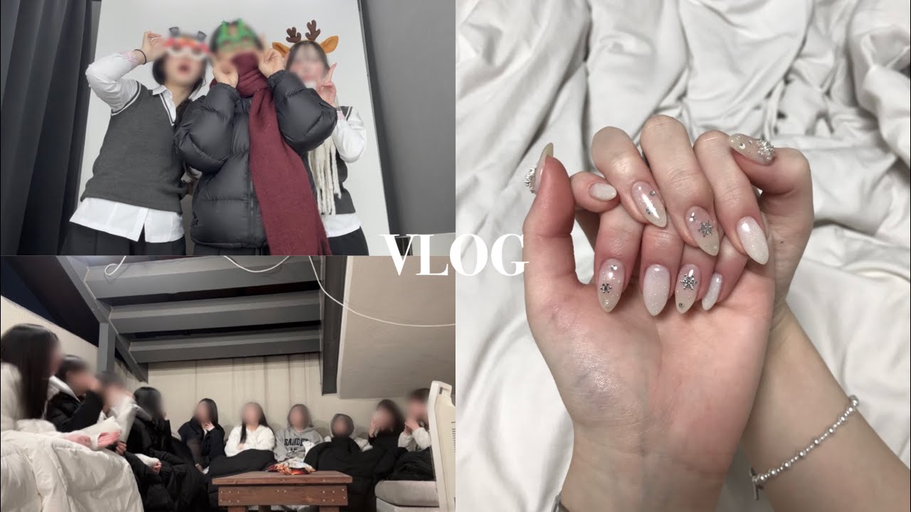 [Vlog] 시험 끝난 고1 브이로그🤍/ 놀기만 하는 브이로그/ 08년생 브이로그/ 롯데월드/ 네일아트 | 류희진