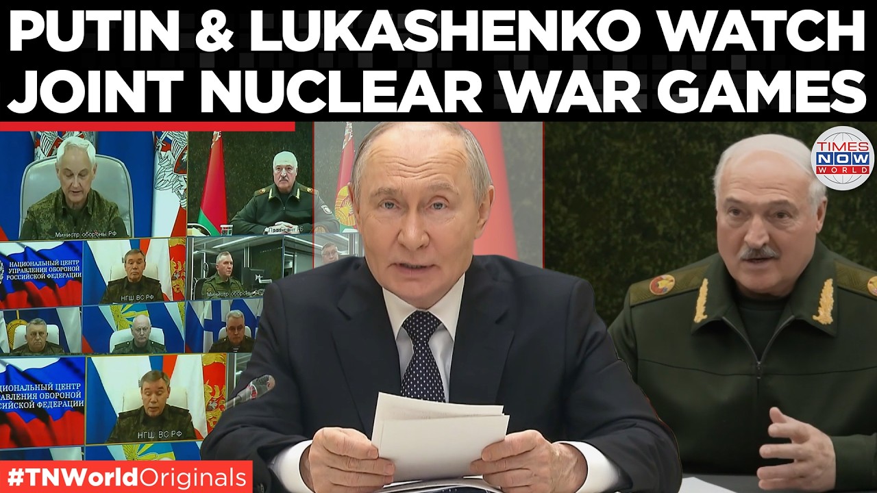 WATCH: Putin & Lukashenko Receives Nuclear Drill Briefing as Russia Flexes Triad Power | World News