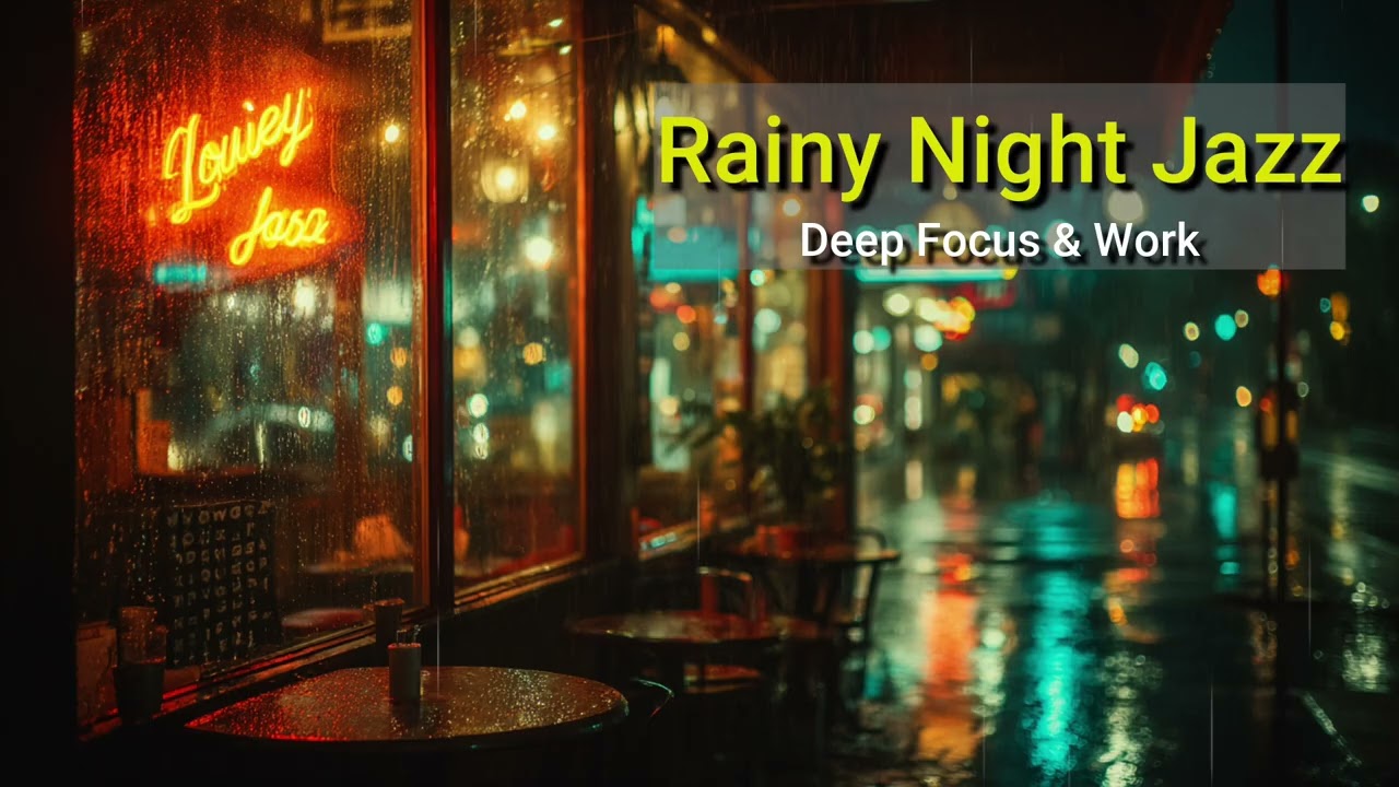 Rainy Night Jazz ☔ Deep Focus Music for Work & Study