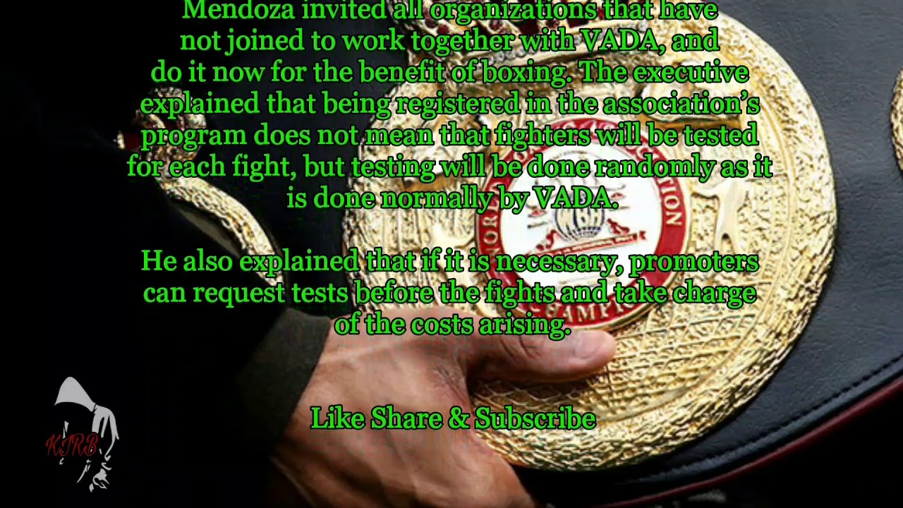 BOXING NEWSREEL: WBA AGREE TO VADA TESTING FOR TOP 15 FIGHTERS #keepitrealboxing