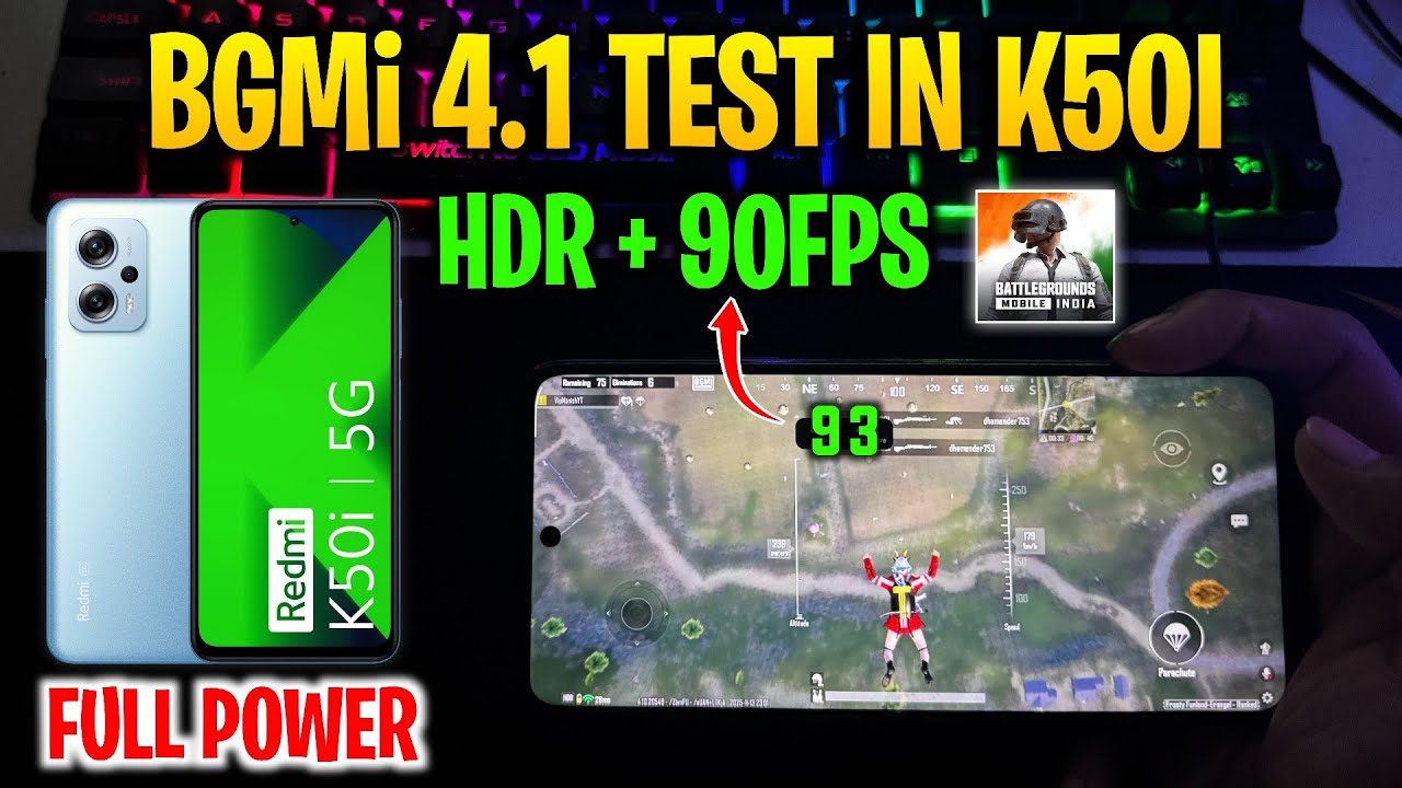 BGMI 4.1 Update HDR + 90FPS Test | Redmi K50i BGMI New Update Gameplay & Performance Review