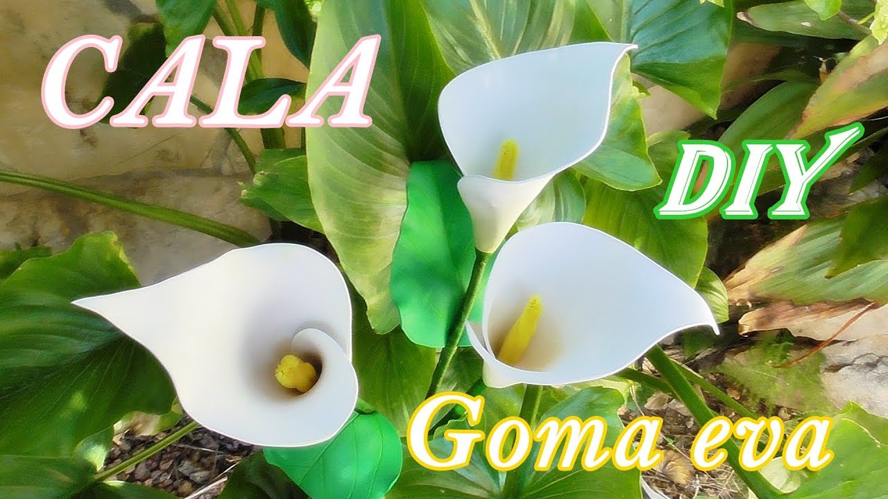 Como hacer flores de Calas en goma eva. Flores artificiales
