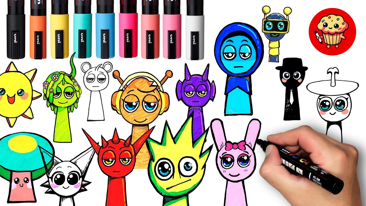 Drawing All Sprunki Characters – Cute Art Compilation!