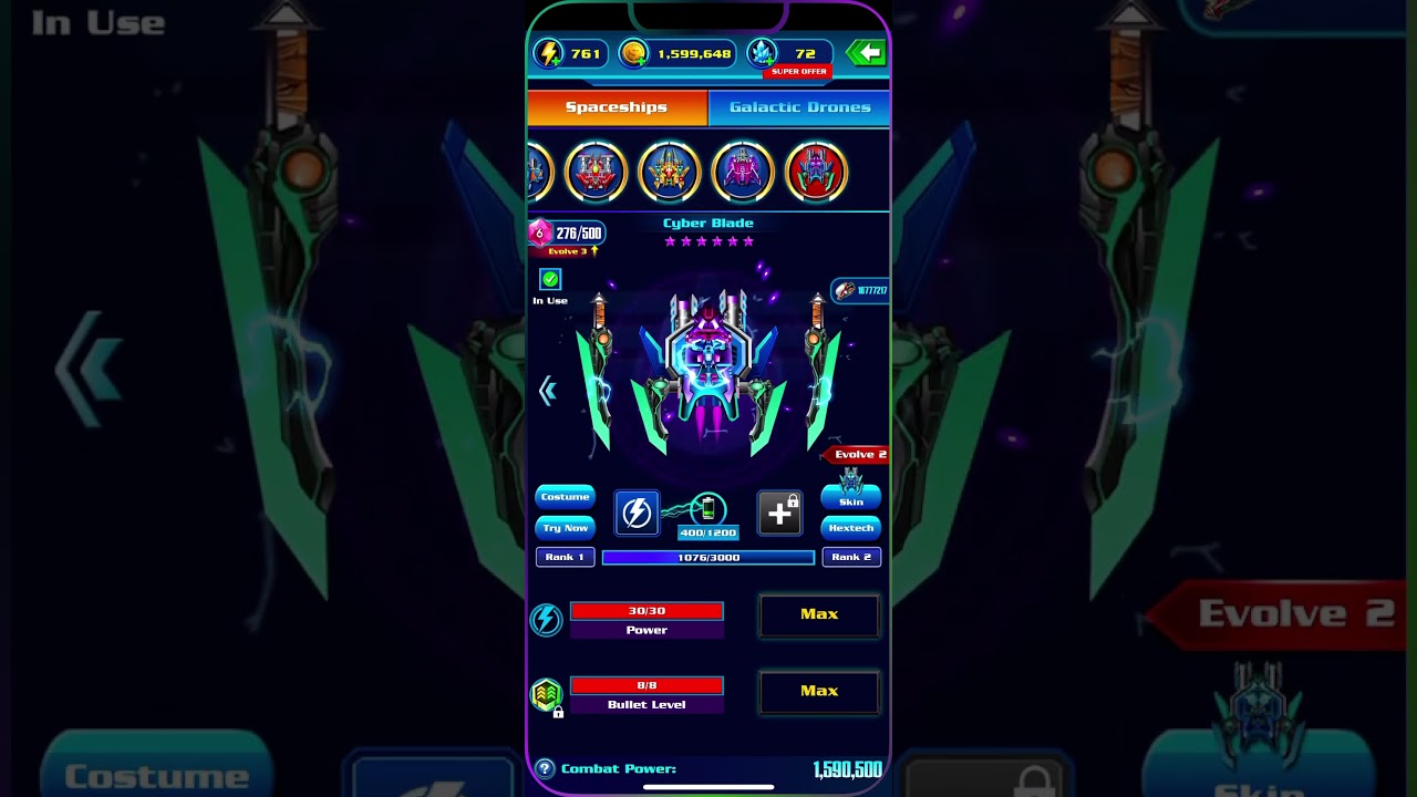 Galaxy Attack : Alien Shooter Ios unlock full spaceship and drones
