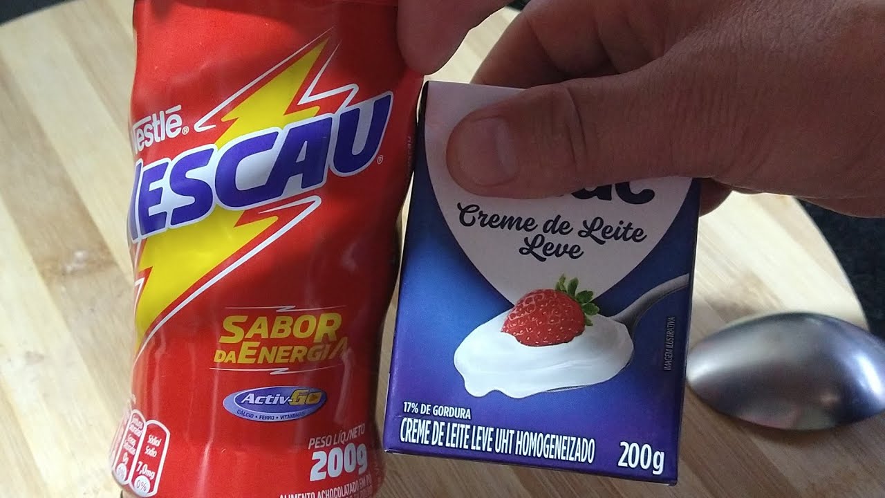 И ПРОСТО СМЕШАЙТЕ СЛИВКИ С NESCAU И ПОЛУЧИТЕ ВКУСНЫЙ ДЕСЕРТ😋🙏🙏❤️❤️