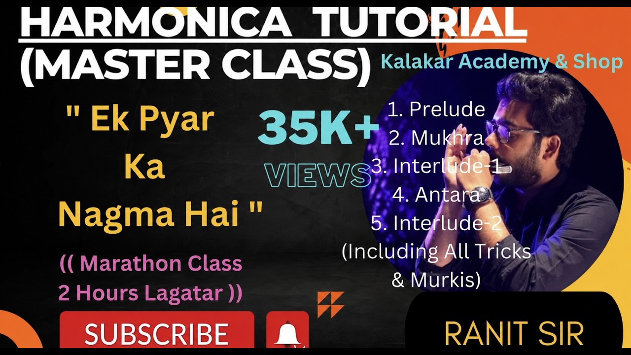 |Ek Pyar Ka Nagma|Harmonica Tutorial|Ranit Sir|9804366668(Whtsap)|Kalakar Academy & Shop|