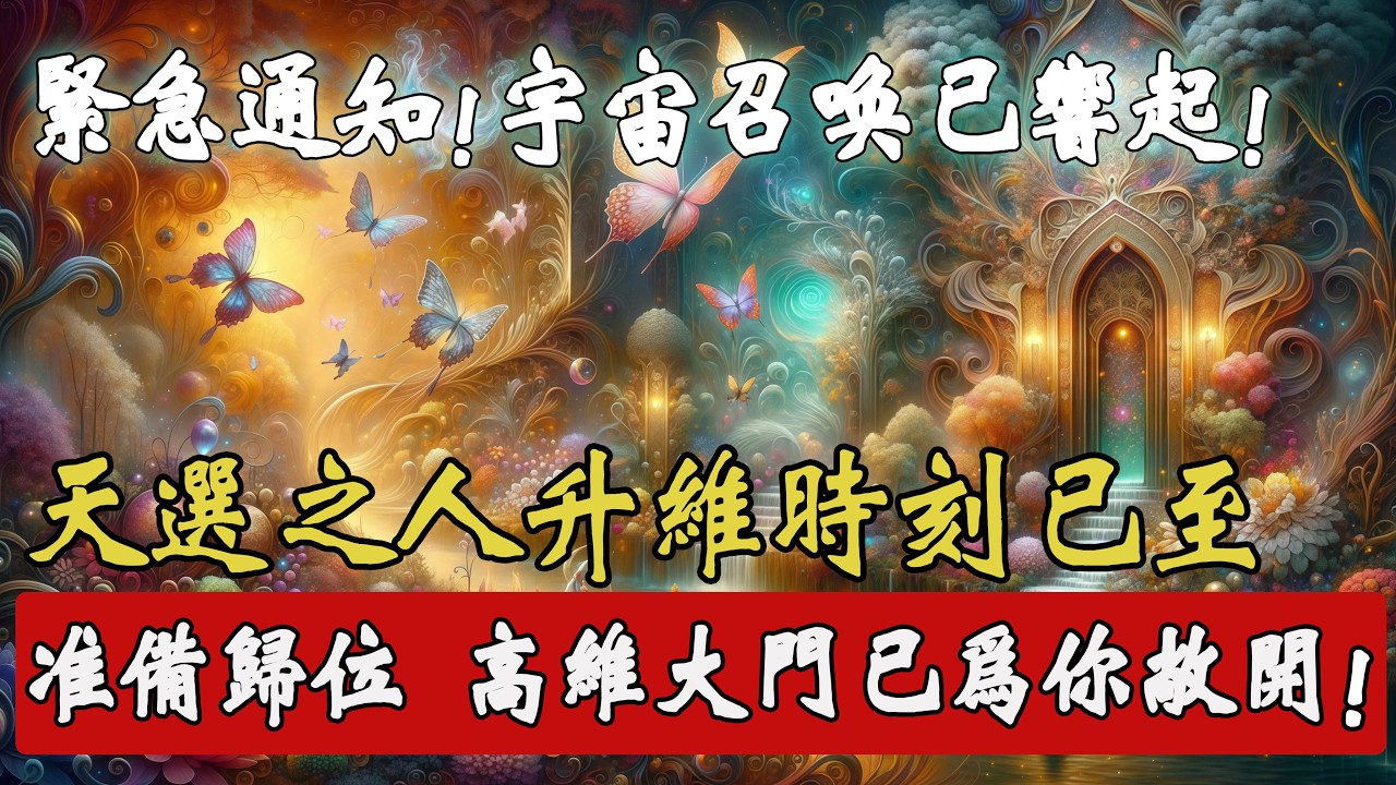 恭喜被選中者！你的使命已經完成，即刻踏上回歸高維的回家之路，覺醒歸位就在此刻，宇宙在等你！