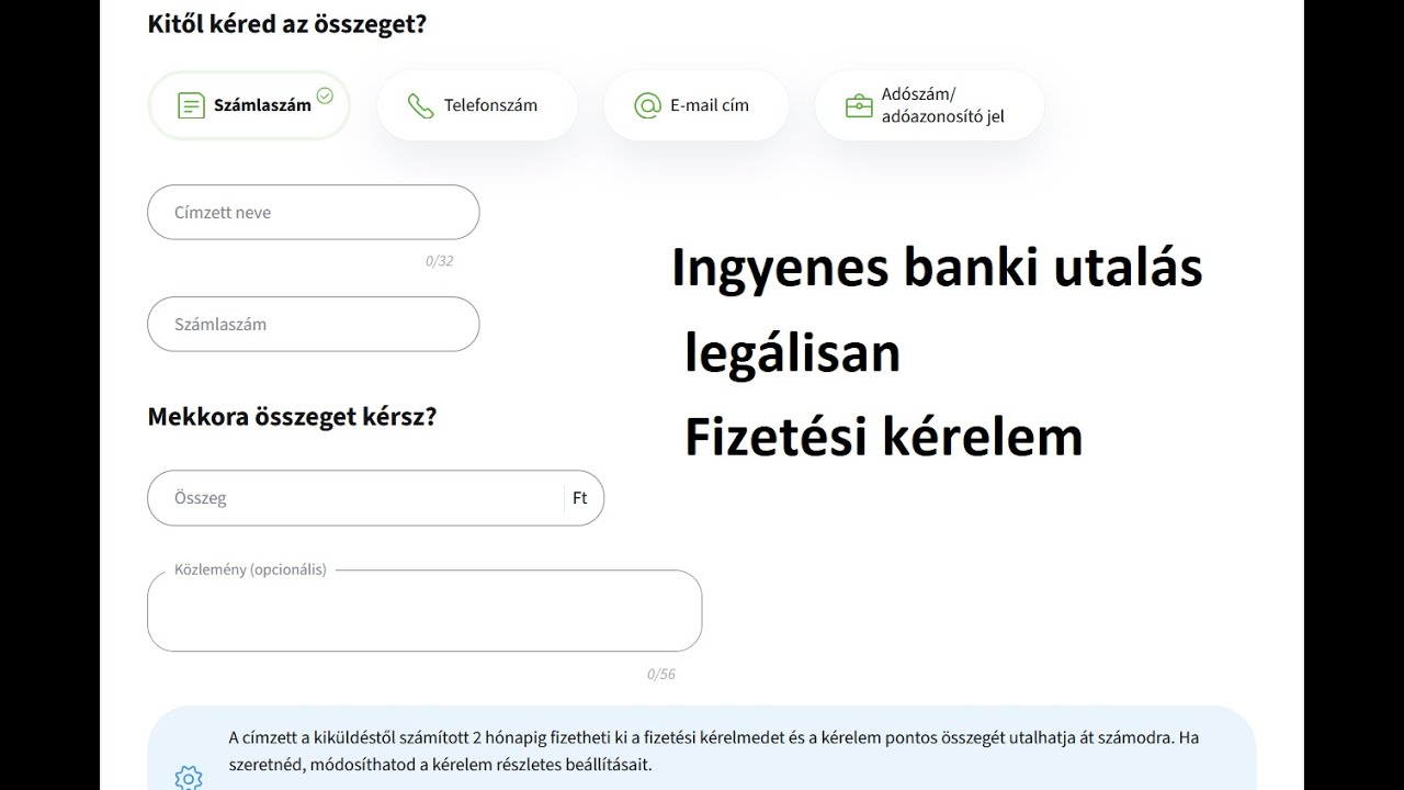 Ingyenes banki utal&aacute;s 20 milli&oacute;s - leg&aacute;lisan - Fizet&eacute;si k&eacute;relem