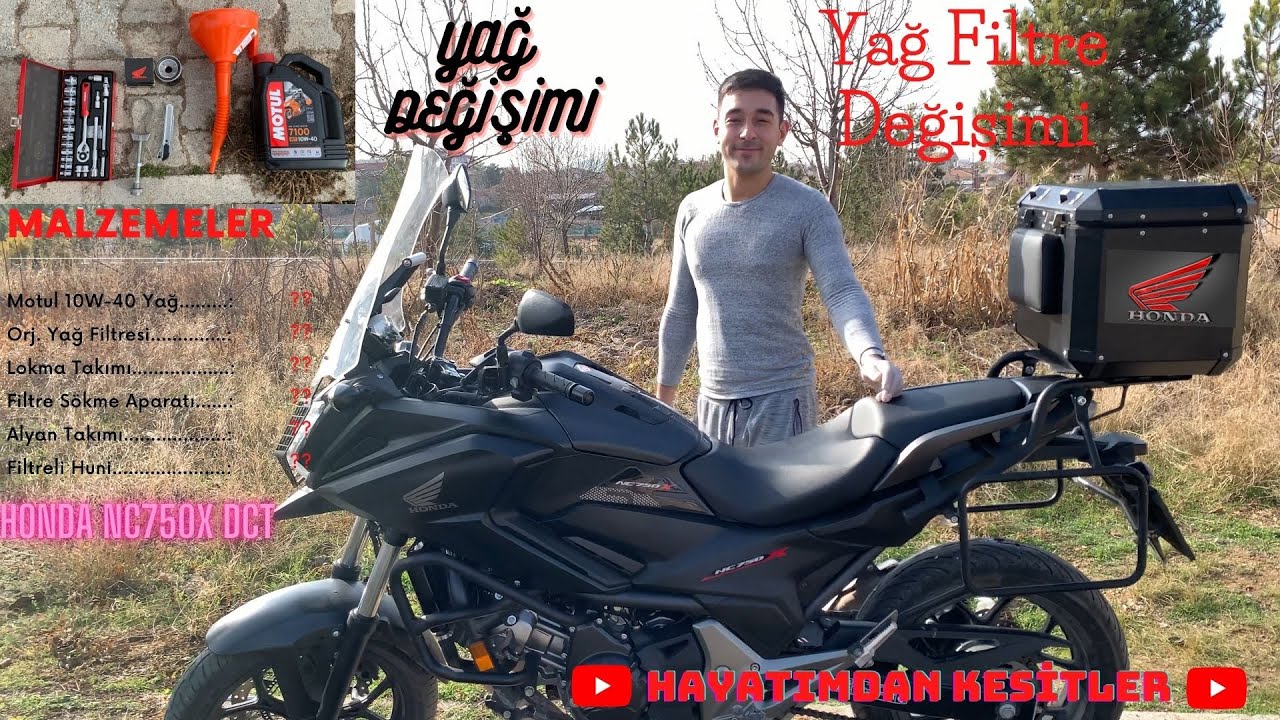Honda Nc750x DCT Yağ Değişimi-Yağ Filtresi Değişimi Malzemeleri ve Fiyatları