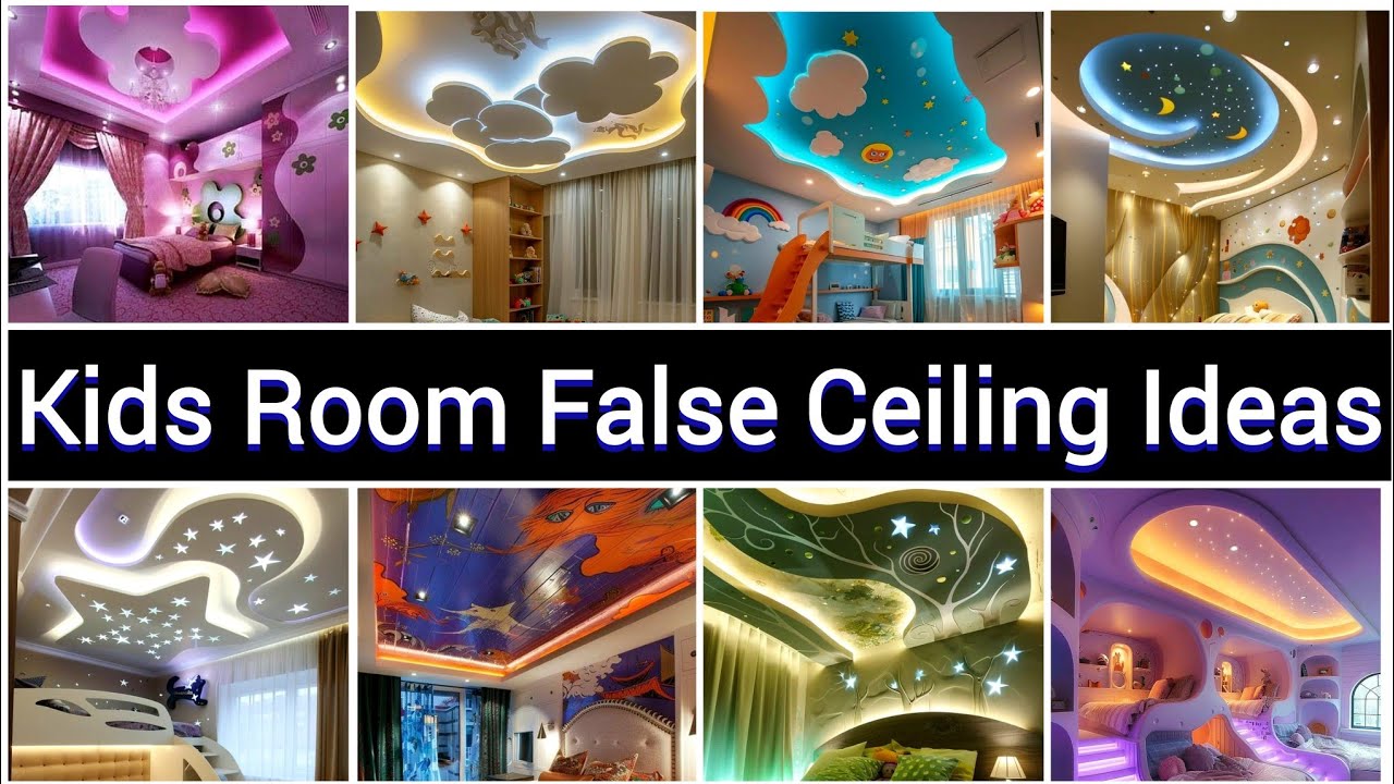 Best 100 Modern Children's Bedroom False Ceiling design & ideas for Kids room ||  Modern Interior
