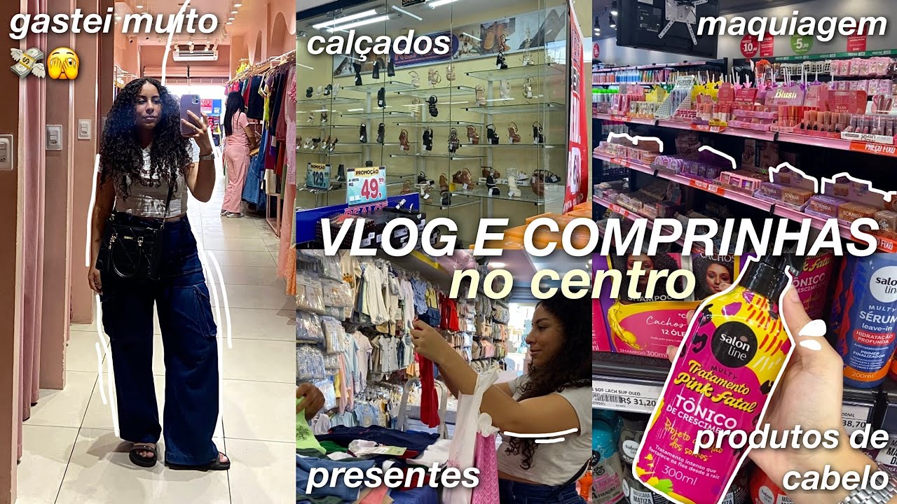 VLOG NO CENTRO & COMPRINHAS 💸 | loja de pre&ccedil;o fixo, maquiagem, cal&ccedil;ados&hellip; 