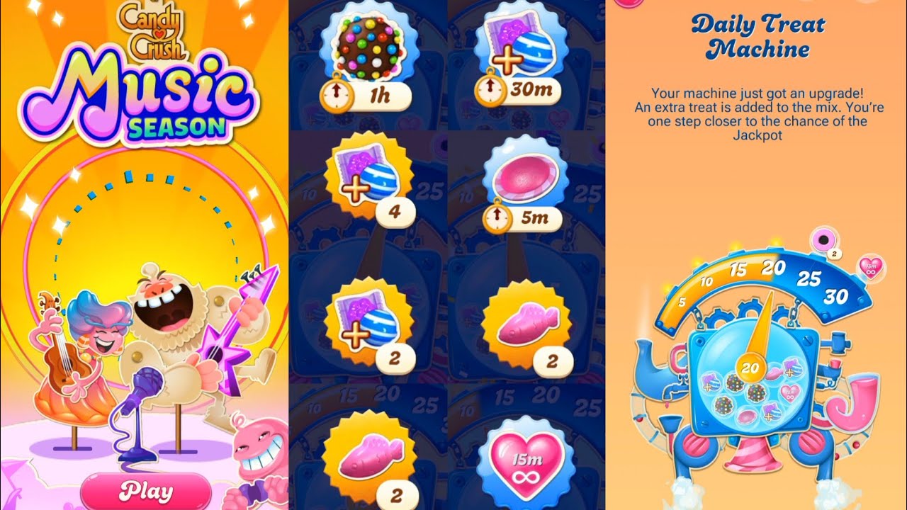 New Season Daily Treat Machine | How To Get Free Booster | Candy Crush Saga | Candy Crush 