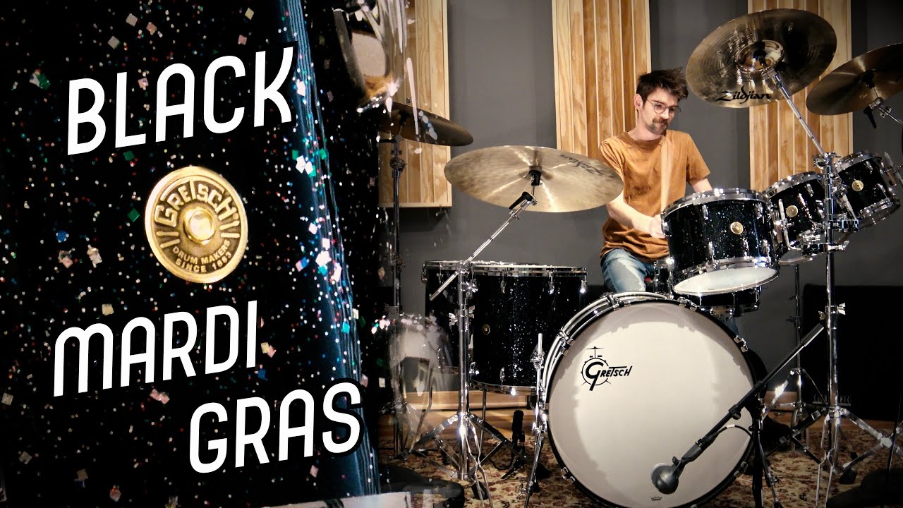 SUPER fun Gretsch USA Custom Drum Set - Mardi Gras