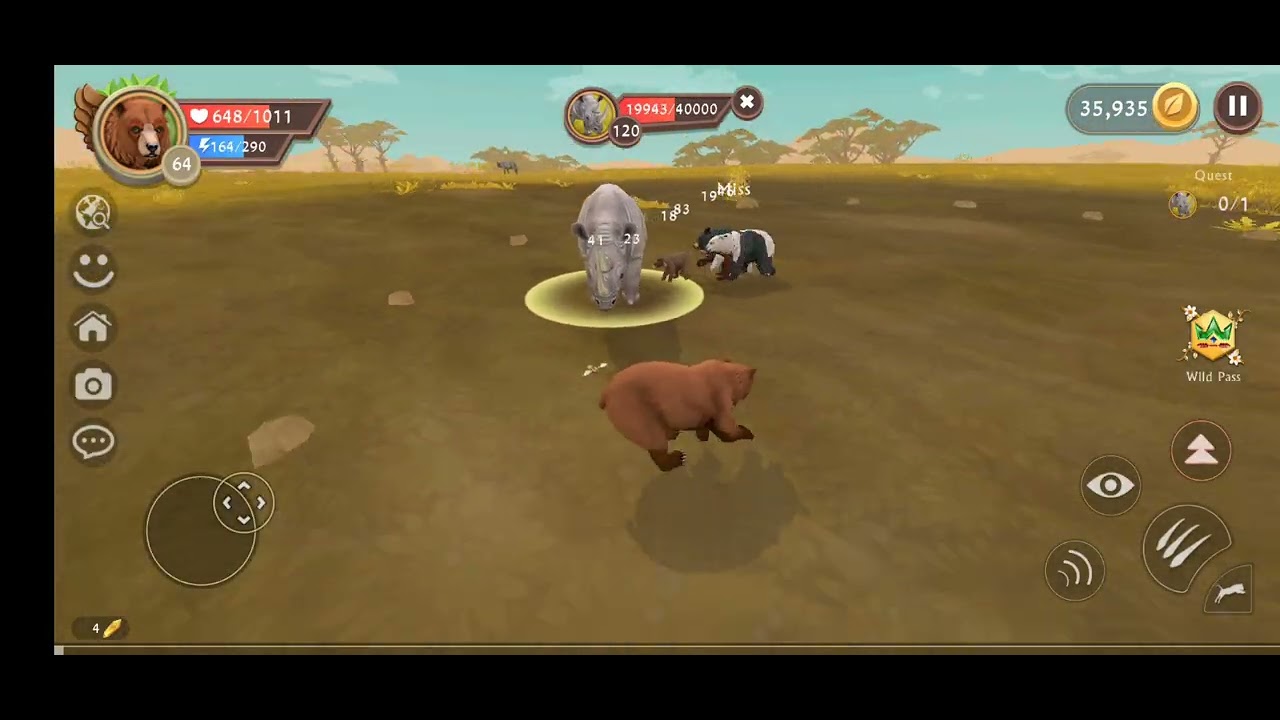 Wildcraft part 37 Bear Fern Quest defeat Rhino Demolisher 
