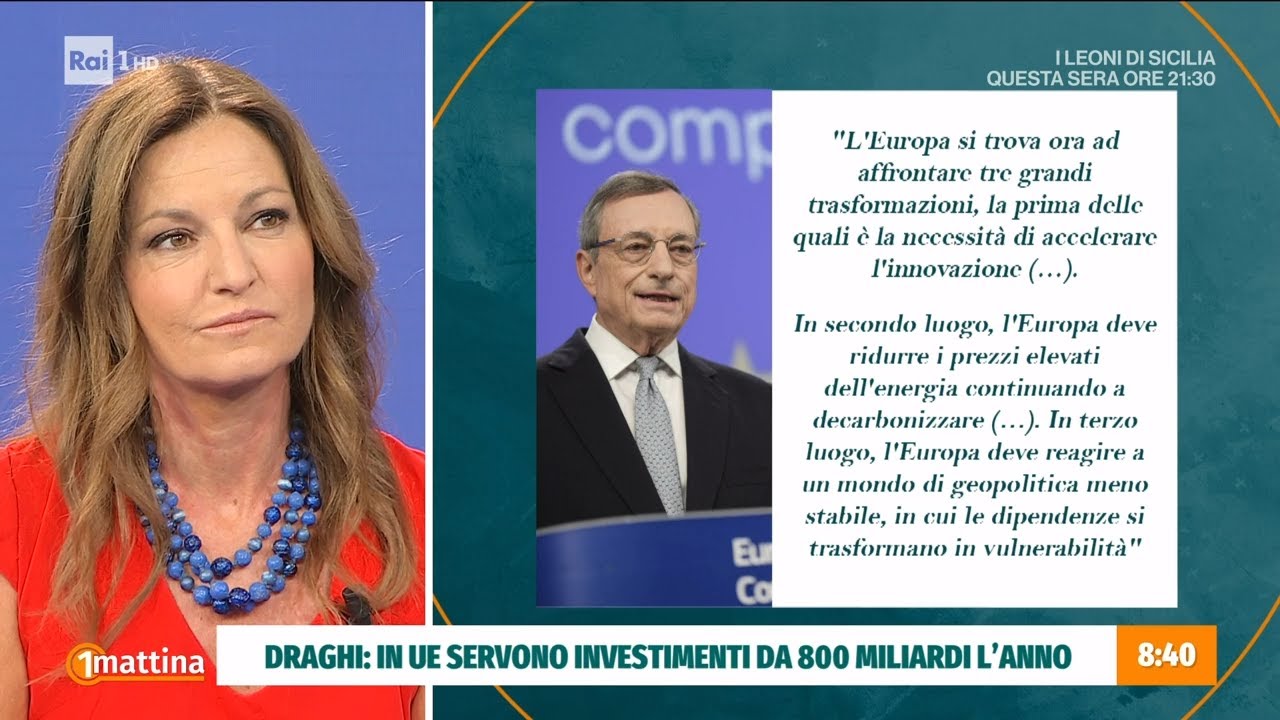 Rapporto Draghi - Unomattina 10/09/2024