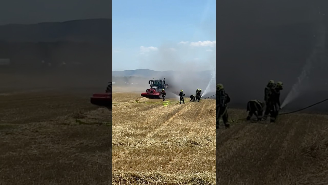🚜 МОЩНЫЙ ТРАКТОР СПАСАЕТ ПОЛЕ ОТ ПОЖАРА! 🔥😱