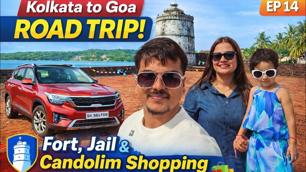 Kolkata to Goa Roadtrip Ep-14 | Aguada Fort, Aguada Jail, Candolim Shopping | #roadtrip #goa #travel