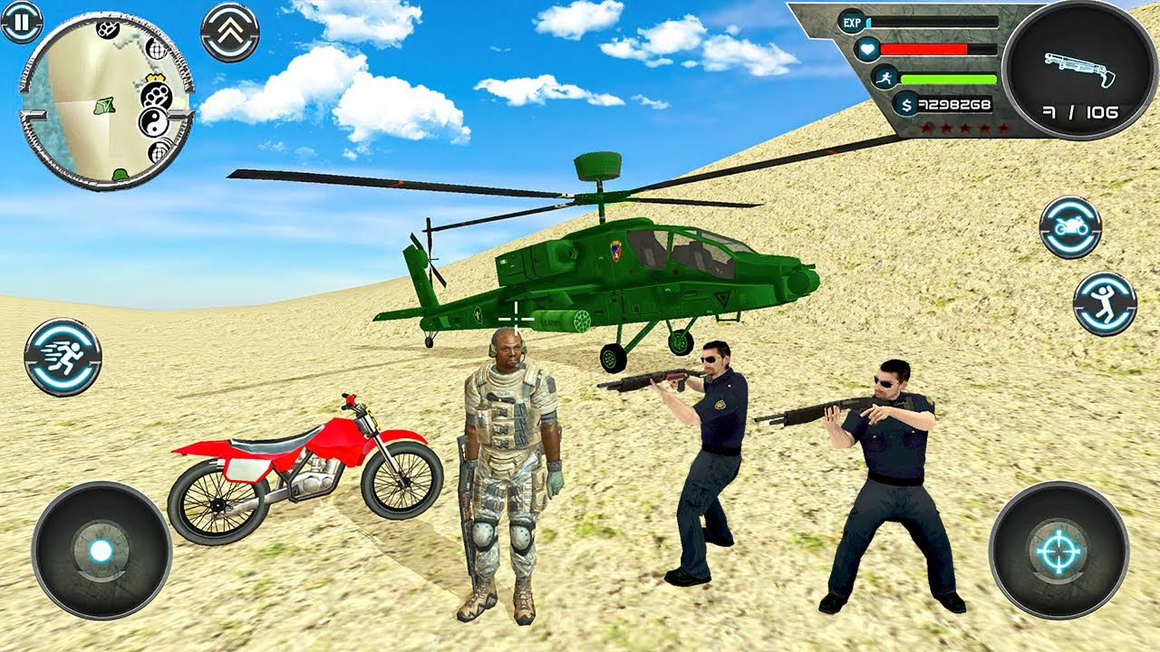 Miami Crime Hero Driving Army Tank Bikes and Cars Open World Simulator - Android Gameplay