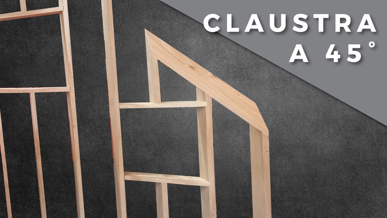 Claustra en chêne, lame à 45°