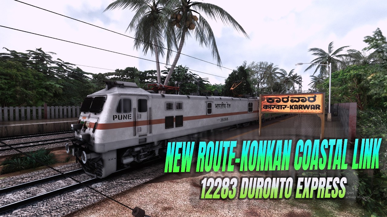 🔴LIVE MSTS || NEW ROUTE-KONKAN COASTAL LINK ||12283 ERS-NZM DURONTO EXPRESS ||INDIAN TRAIN SIMULATOR