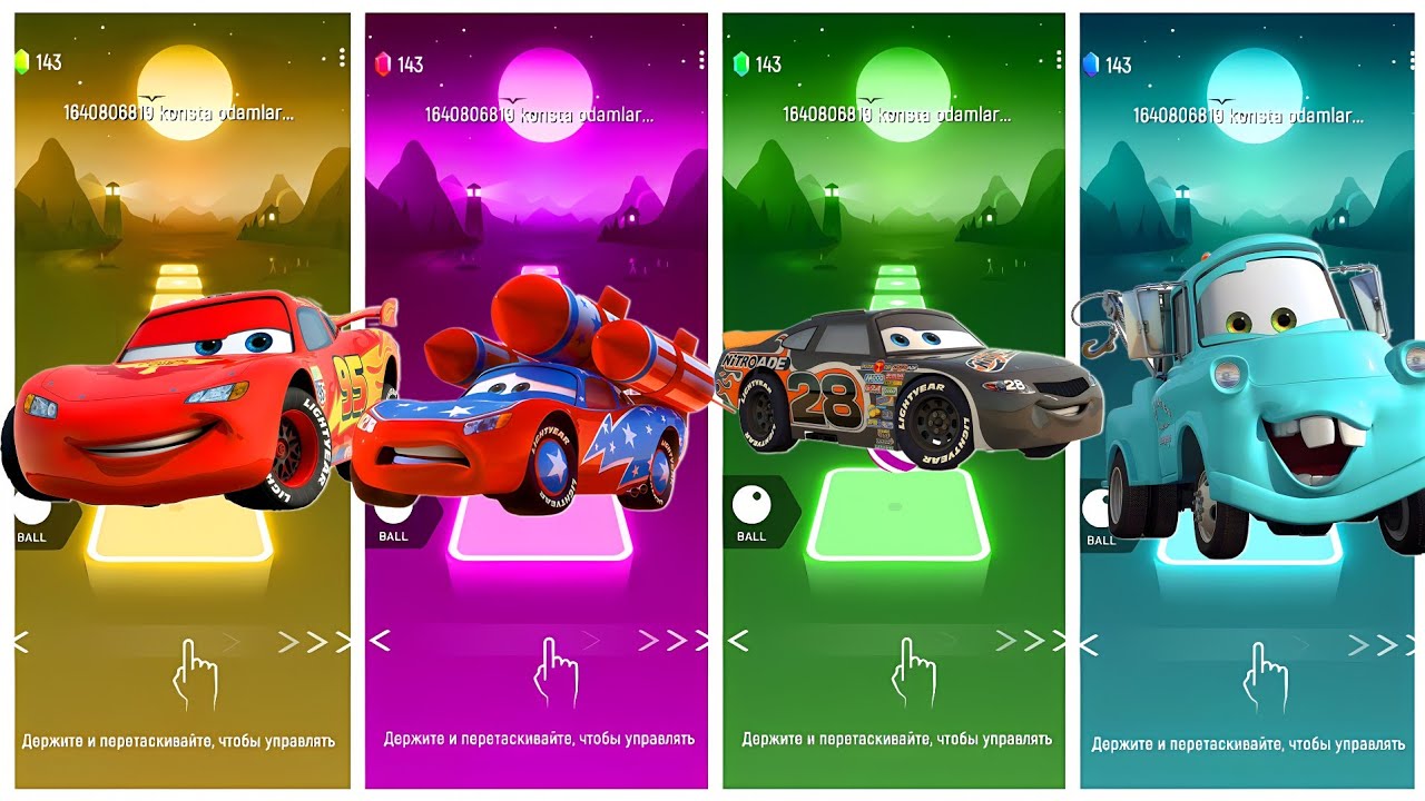 ⚡ Lightning McQueen Tiles Hop Gameplay Is Insanely Smooth 🚗💨