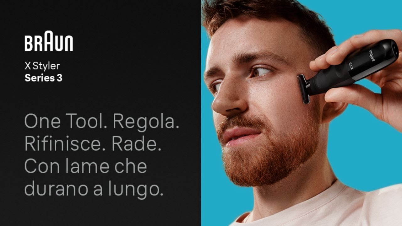 Presentazione Braun Regolabarba Uomo e Rasoio Elettrico Barba E Capelli Series X