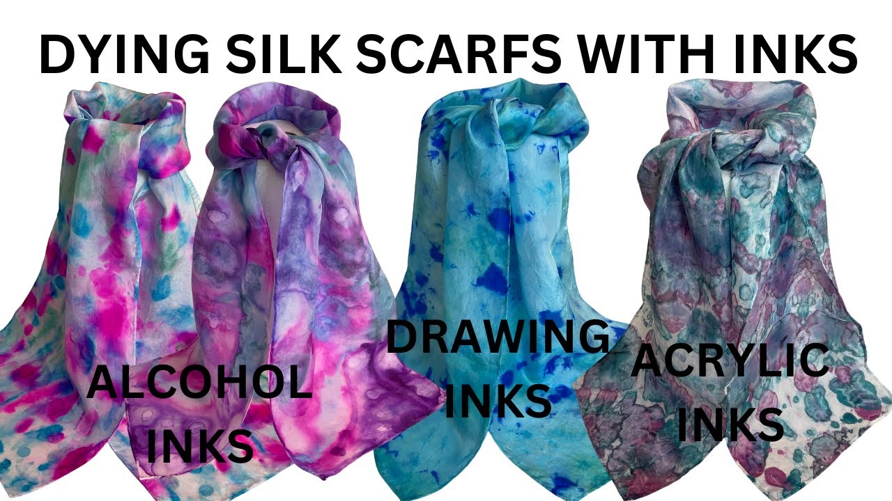How to Dye Silk Scarves with Alcohol & Acrylic Inks | Crafty Patti