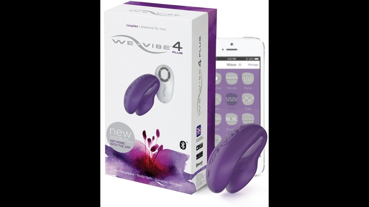 Вибромассажер для пар на радиоуправлении We Vibe 4 Plus &ndash; фиолетовый