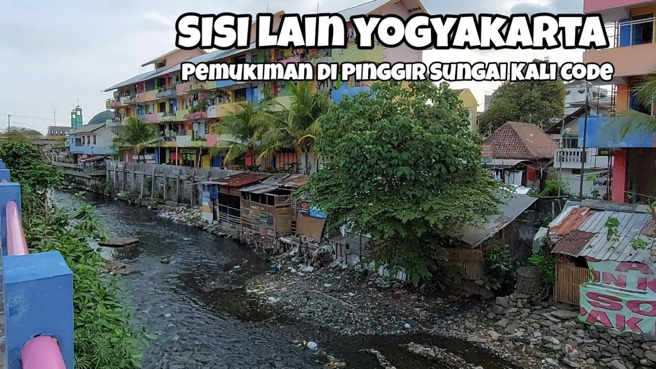 Kehidupan Di Pinggir Kali Code Kota Yogyakarta | Indonesia Walking Tour 4K