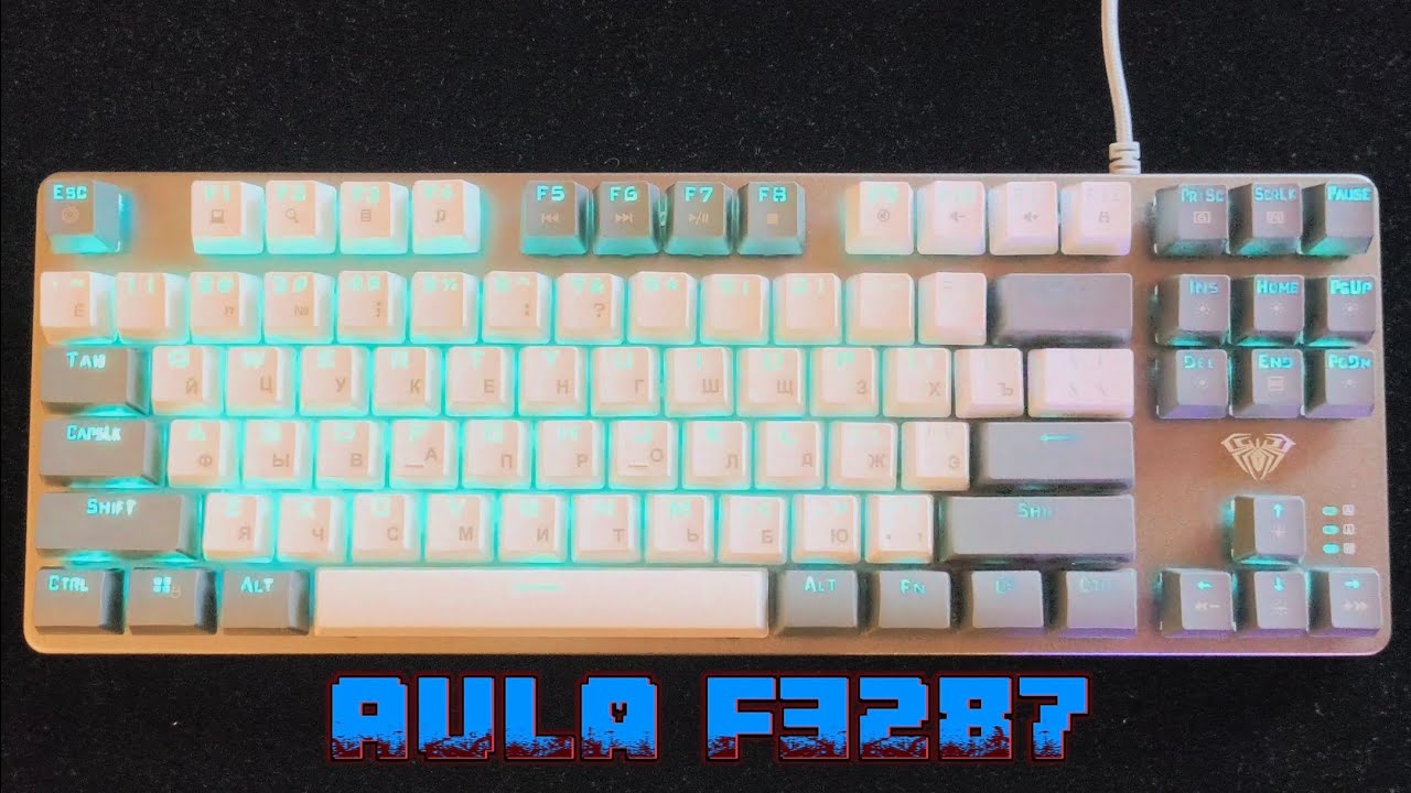 Распаковка игровой проводной механической клавиатуры AULA F3287