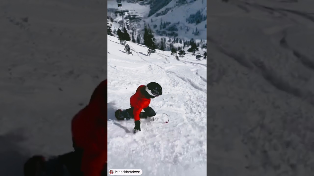 Leland The Falcon! 6yr old teaches kids how to snowboard deep powder 