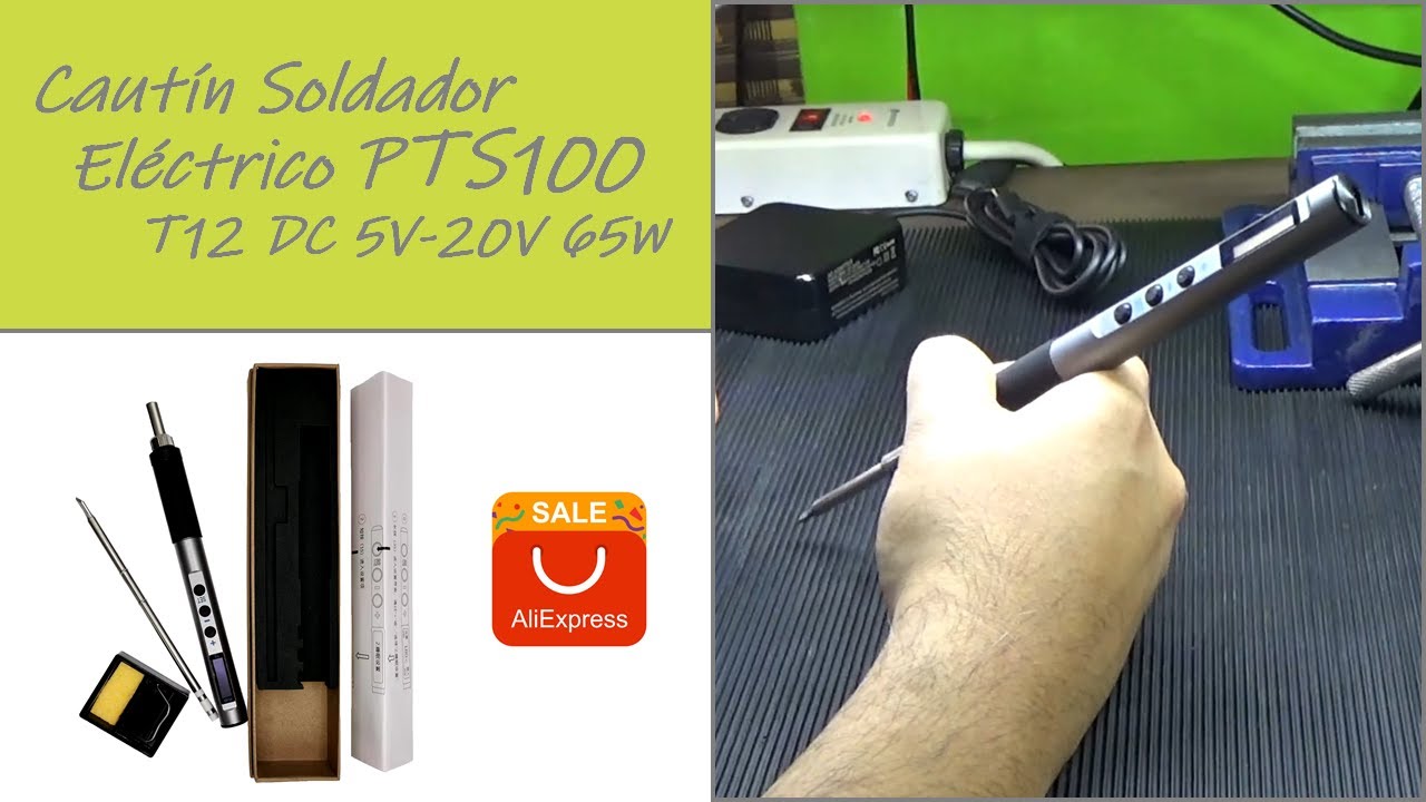 Cautín Soldador Eléctrico PTS100 T12 DC 5V-20V 65W